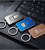 Rechargeable USB Metal  Lighter With Key Chain