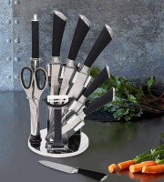 8 PCS Premium Stainless Steel Knife Set With Rotating Acryic Stand