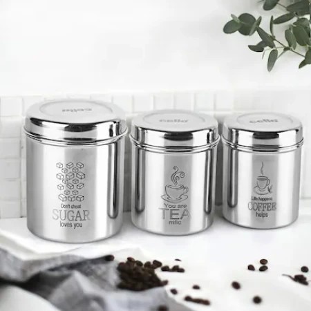 3 Pcs Stainless Steel  spicce Jar