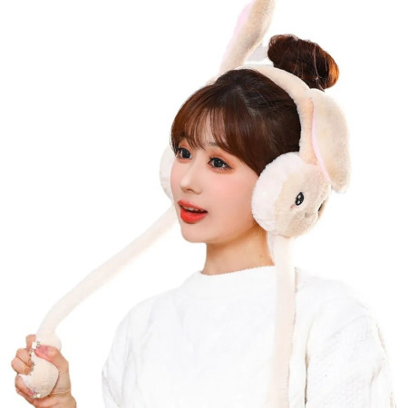 Cute Pastel Bunny Ear Muffs for Kids & Girls – Ultra Soft