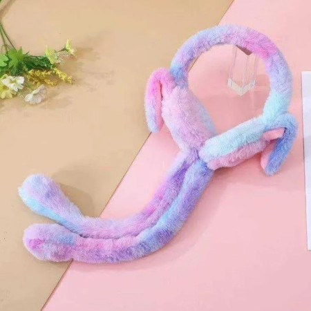 Plush Bunny Ear Muffs -1 pc